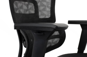 SCAUN ERGONOMIC, DE BIROU, ERGO XCLUSIVE NEGRU, CU TAPITERIE DIN TEXTIL, STIL MODERN - Img 3