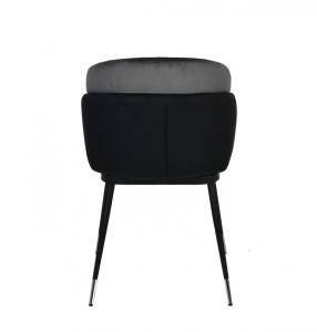 SCAUN GRI, CONFECTIONAT DIN VELUR, MARCEL STIL MODERN - Img 2