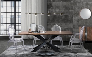SCAUN INTERIOR/EXTERIOR, LISBON CLEAR, POLICARBONAT, STIL CLASIC, COD 3974 - Img 5