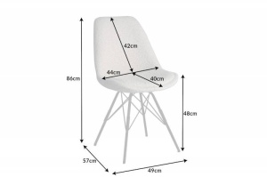 SCAUN MODERN, SCANDINAVIA, DIN STOFA PLUS SI METAL, COD 43064, DESIGN MODERN - Img 3