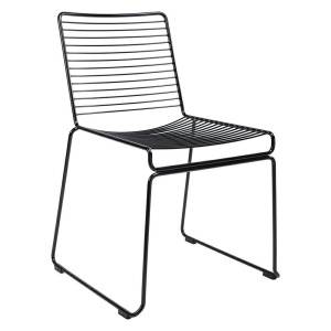 SCAUN NEGRU DIN METAL SI PIELE ECO, NET SOFT STIL MODERN B2 - Img 2