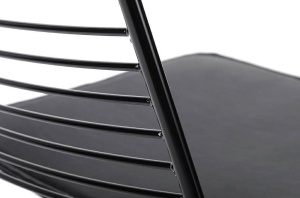 SCAUN NEGRU DIN METAL SI PIELE ECO, NET SOFT STIL MODERN B2 - Img 7