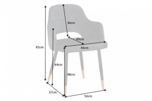 SCAUN, PARIS DE CULOARE GRI INCHIS DIN CATIFEA, COD 40571, ASPECT INDUSTRIAL - Img 1