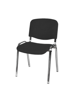 SCAUN PENTRU PROIECTE B2B ISO 24H CR T0001 NEGRU, CONFECTIONAT DIN OTEL, PLACAJ SI TEXTIL