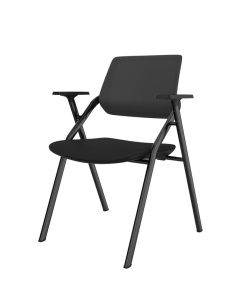SCAUN PENTRU PROIECTE B2B ISO 24H OPTIMA NEGRU, CONFECTIONAT DIN OTEL SI TEXTIL