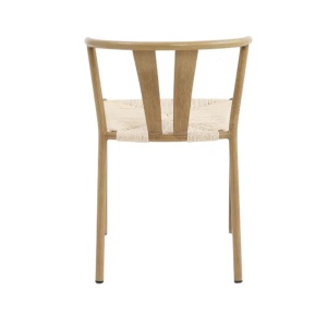 SCAUN PENTRU RESTAURANT, CAFENEA, DIN MATERIAL TEXTIL SI METAL, NATUR, STIVUIBIL - Img 5