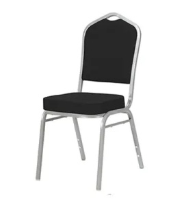 SCAUN PENTRU SALA EVENIMENE/CONFERINTA, NEGRU/CROM, DIN OTEL SI SPUMA POLIURETANICA, ARTIM GROUP SELECTION