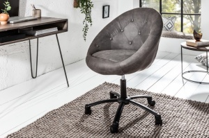 SCAUN PIVOTANT COUTURE GRI ANTIC 39051 STIL VINTAGE - Img 1