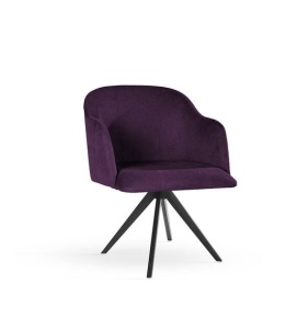 SCAUN PIVOTANT DANEZ TWIST, MOV/NEGRU, STIL MODERN