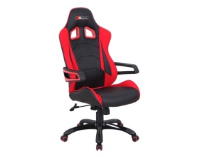 SCAUN PIVOTANT DIRECTORIAL VEYRON ROSU/NEGRU STIL MODERN