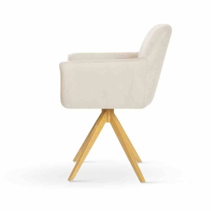SCAUN PIVOTANT MAKSIMA 2, BEJ/STEJAR, STIL MODERN - Img 3