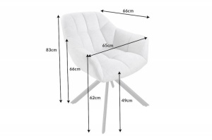 SCAUN ROTATIV, PAPILLON, GRI DESCHIS, COD 41587, STIL RETRO - Img 8