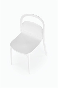 SCAUN TERASA K490, ALB, DIN POLIPROPILENA , STIL MODERN, SUPRAPOZABIL - Img 4