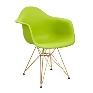 SCAUN VERDE DESCHIS DIN POLIPROPILENA DAR GOLD STIL MODERN B2