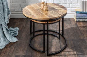 SET 2 MASUTE DE CAFEA, ELEMENTS, COD 39656, METAL SI LEMN, STIL INDUSTRIAL - Img 3
