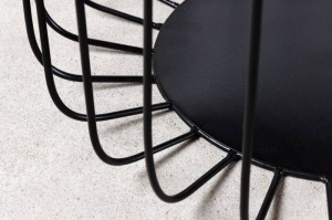 SET 2 MASUTE DE CAFEA, STORAGE, DIN LEMN MASIV SI METAL, DESIGN INDUSTRIAL - Img 3