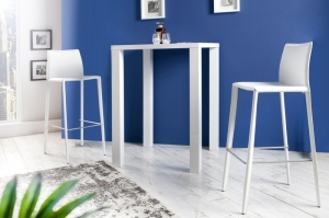 SET 2 SCAUNE ALBE DIN PIELE RECICLATA MILANO 35618 - DESIGN MODERN - Img 1