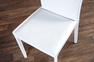 SET 2 SCAUNE ALBE MILANO 11565 - DESIGN MODERN - Img 5