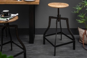 SET 2 SCAUNE DE BAR IRON FROST 39397 STIL VINTAGE - Img 3