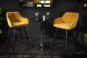 SET 2 SCAUNE DE BAR, TURIN 102CM, COD 40437, DIN CATIFEA SI CADRUL DIN METAL - Img 6