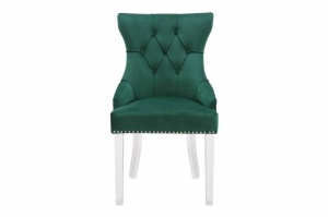 SET 2 SCAUNE, DESIGN CLASIC, CASTLE DE LUXE, VERDE SMARALD, COD 43280 - Img 4
