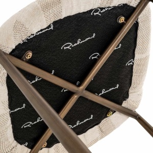 SET 2 SCAUNE DINING LANA, REALIZAT DIN METAL, LEMN DE FAG SI TEXTIL, CULOARE BEJ, DESIGN DEOSEBIT, RICHMOND INTERIORS - Img 12