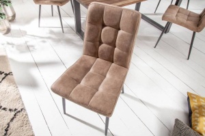 SET 2 SCAUNE, DINING, MODENA, COD 40691, TAUPE ANTICHIZAT, DESIGN MODERN - Img 3