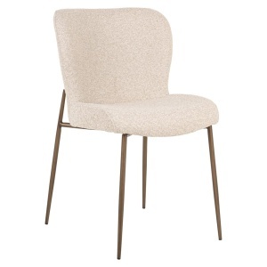 SET 2 SCAUNE DINING ODARBY, REALIZAT DIN METAL SI TEXTIL, CULOARE CREM, DESIGN DEOSEBIT, RICHMOND INTERIORS - Img 2
