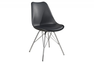 SET 2 SCAUNE, GRI INCHIS, SCANDINAVIA, RETRO, COD 38090, DESIGN SCANDINAV - Img 2