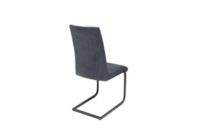 SET 2 SCAUNE LIVING, APPARTMENT, GRI, COD 39378, CU TAPITERIE DIN MICROFIBRA, STIL MODERN - Img 4