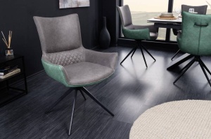 SET 2 SCAUNE ROTATIVE, ALPINE, VERDE/GRI/NEGRU, COD 43719, MODEL DEOSEBIT