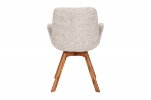 SET 2 SCAUNE ROTATIVE, BALTIC, BEJ, METAL SI TESATURA BUCLE, COD 44199, DESIGN MODERN - Img 4