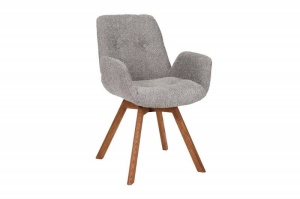 SET 2 SCAUNE ROTATIVE, BALTIC, GRI, METAL SI TESATURA BUCLE, COD 44200, DESIGN MODERN - Img 2