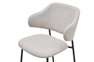 SET 2 SCAUNE TRACY , DIN MATERIAL BUCLE GRI SI PICIOARE NEGRE, COD 43149, DESIGN INDUSTRIAL - Img 5