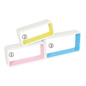 SET 3 POLITE AMOS FY 11042, ALB + COLORATE, DIN MDF, STIL MODERN, TK - Img 1