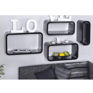 SET 3 POLITE AMOS FY 11042, NEGRU, DIN MDF, STIL MODERN, TK - Img 1