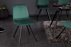 SET 4 SCAUNE, DINING AMSTERDAM, COD 39918, VERDE SMARALD, STIL VINTAGE RETRO - Img 1