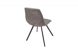 SET 4 SCAUNE, NEGRU/TAUPE, AMSTERDAM, COD 38366, DESIGN RETRO VINTAGE - Img 4