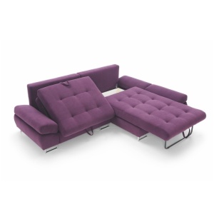 SET CANAPEA GRES, MODEL DREAPTA, VIOLET/MUSTAR, DIN TESATURA/TEXTIL, EXTENSIBILA, SPATIU DEPOZITARE, STIL MODERN, TK - Img 8