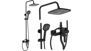 SET DE DUS ARGUS, NEGRU MAT, DIN ALAMA, CALITATE SUPERIOARA
