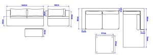 SET DE GRADINA RATTAN SOFA + MASUTA - Img 2