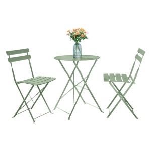 SET GRADINA/TERASA, 1 MASA SI 2 SCAUNE, VERDE, DESIGN MODERN