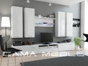 SET LIVING CU LED DREAM 3 ALB MAT/ALB LUCIOS DESIGN MODERN CM
