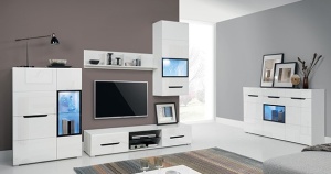 SET LIVING PEDRO ALB/NEGRU DESIGN SCANDINAV PSK - Img 1