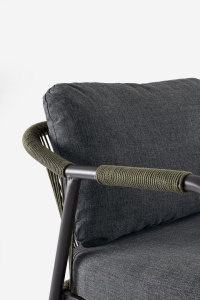 SET LOUNGE DE GRADINA/TERASA MIRAVET ANTRACIT/VERDE, CONFECTIONAT DIN ALUMINIU, POLIPROPILENA SI TEXTIL, STIL MODERN - Img 2