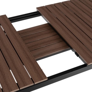 SET MOBILIER DE GRADINA/TERASA,ARGOS 160-260CM, ARTIM MEBLE, MASA SI 8 FOTOLII, DIN TEHNORATAN SI COMPOZIT, CULOARE NUC/NEGRU - Img 9