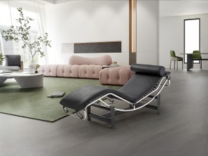 SEZLONG LECO, DIN METAL SI PIELE NATURALA, DESIGN MODERN, SCHULLER