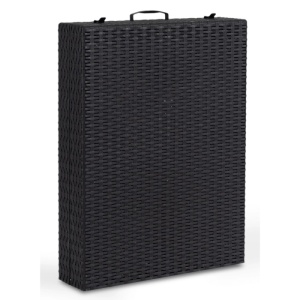 SEZLONG PLAJA PLIABIL, ARTIM MEBLE, REALIZAT DIN TEHNORATAN, CULOARE NEAGRA, STIL MODERN - Img 10