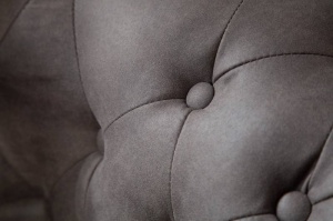 SOFA CHESTERFIELD II 150CM, 2 LOCURI, COD 40518, GRI ANTICHIZAT - Img 4
