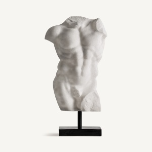 STATUETA, BUST LAYNE, 63CM, ALB/GALBUI, DIN RASINA, STIL MODERN, ARTIM GROUP SELECTION